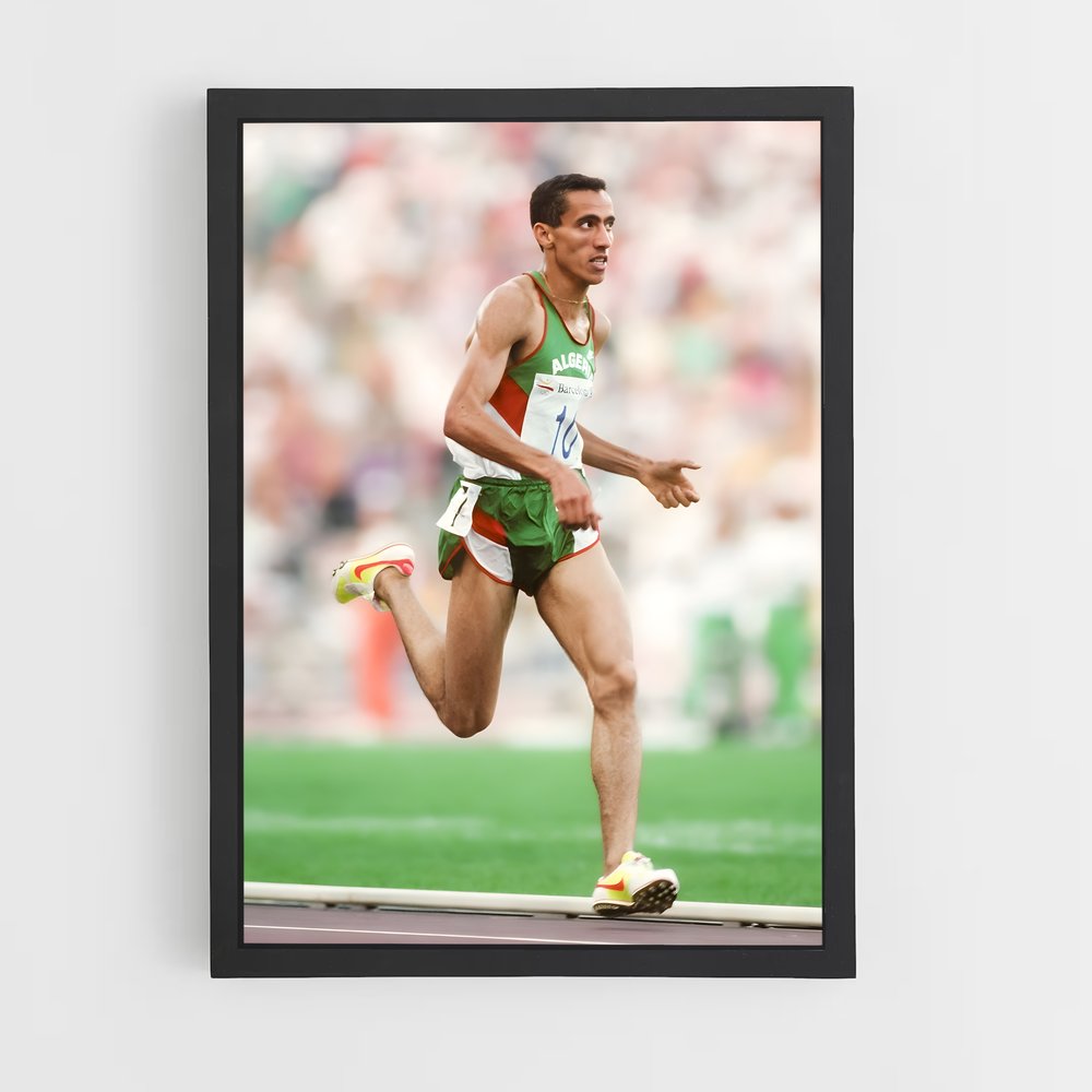 Poster L'Élan de Noureddine – affiche Athlétisme (vue 2)